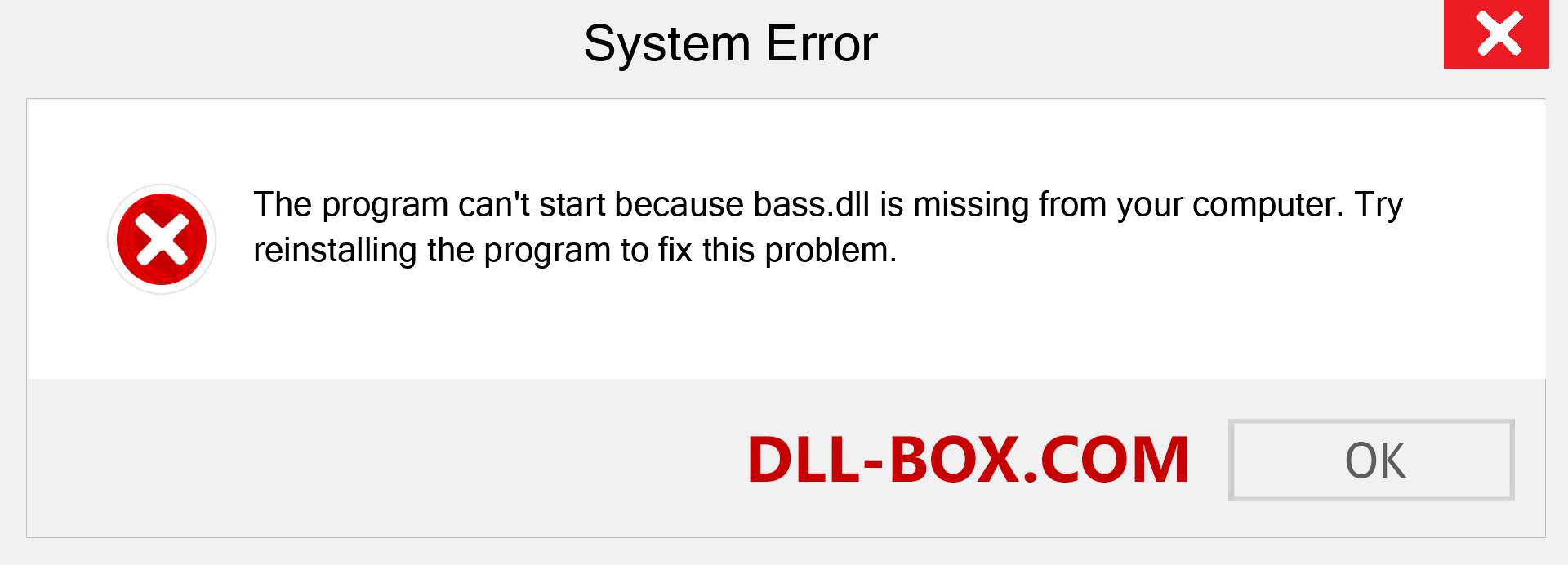  bass.dll file is missing?. Download for Windows 7, 8, 10 - Fix  bass dll Missing Error on Windows, photos, images